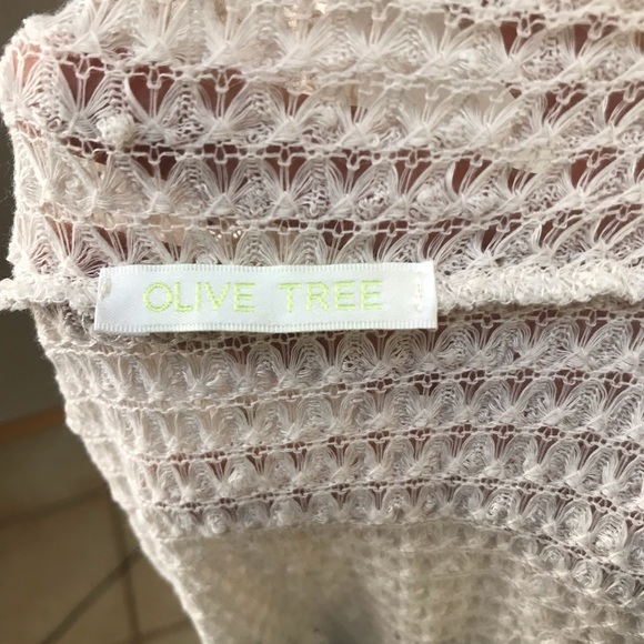 Olive Tree Blue Green Creme Sleeveless Cardigan L - Picture 5 of 6